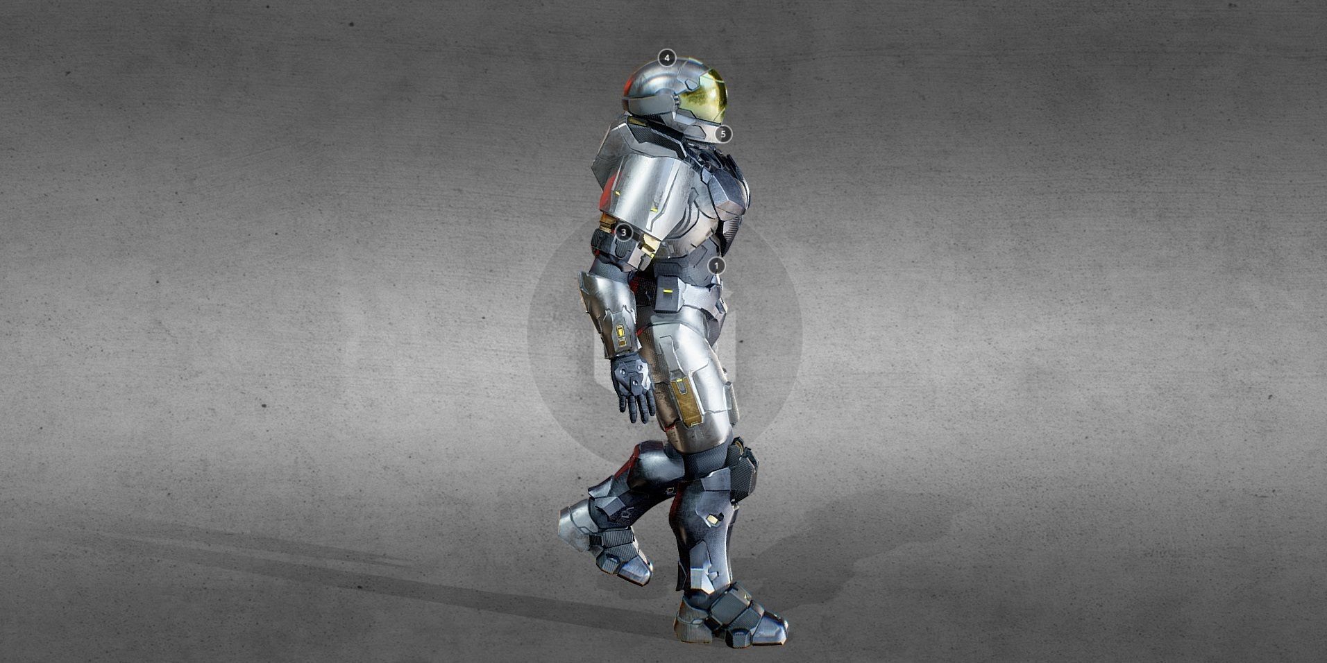 Armored Character game ready Low-poly 3D model_3