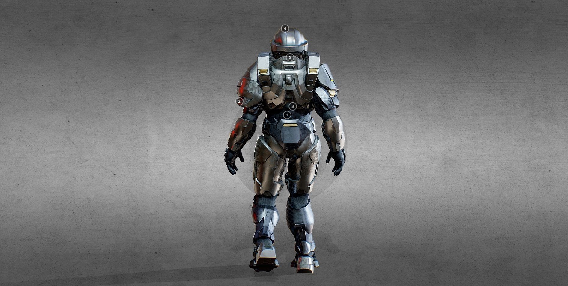 Armored Character game ready Low-poly 3D model_4