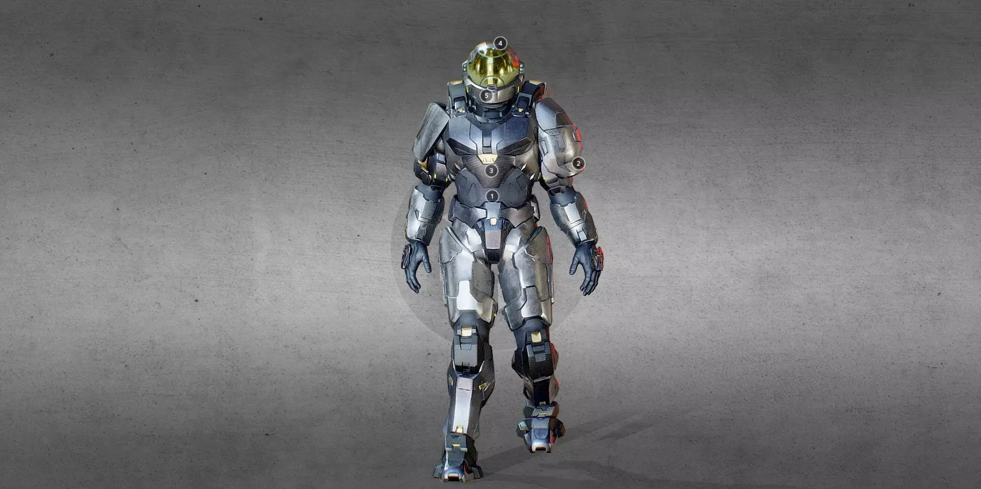 Armored Character game ready Low-poly 3D model_0