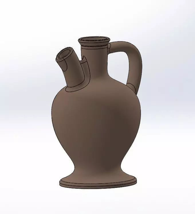 clay jug 3D print model_0