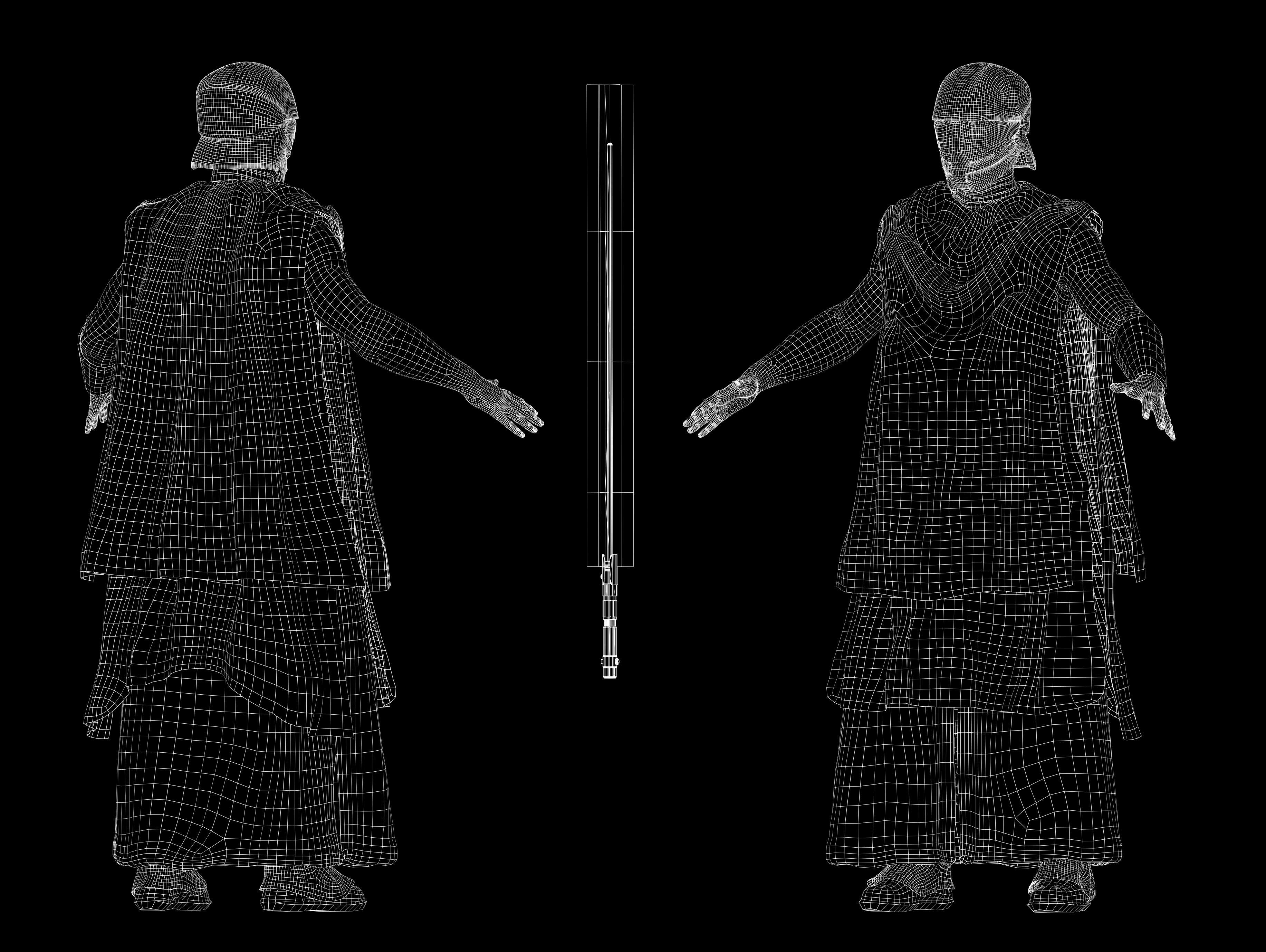 The Stranger Qimir Low-poly 3D model_9
