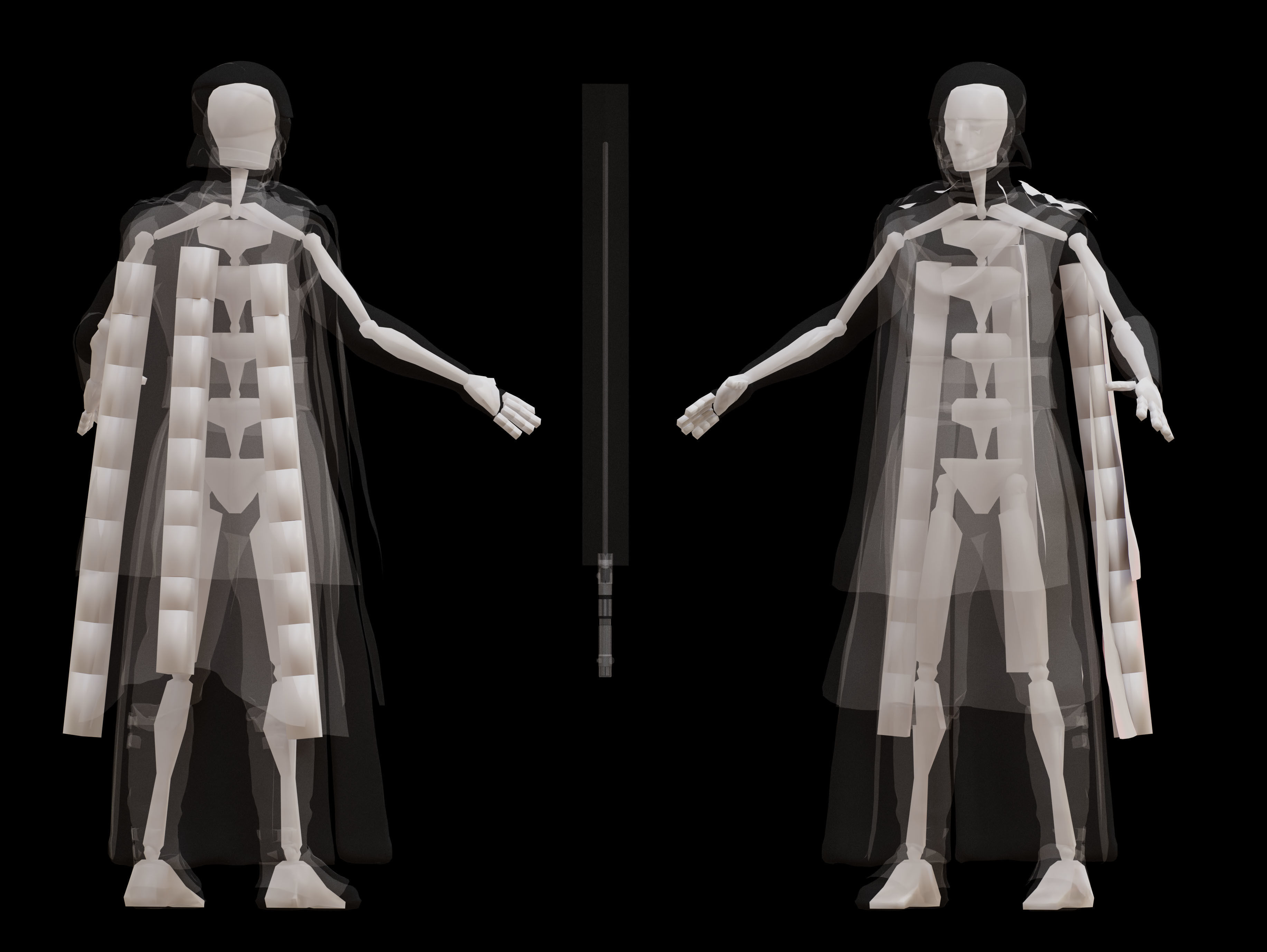 The Stranger Qimir Low-poly 3D model_10