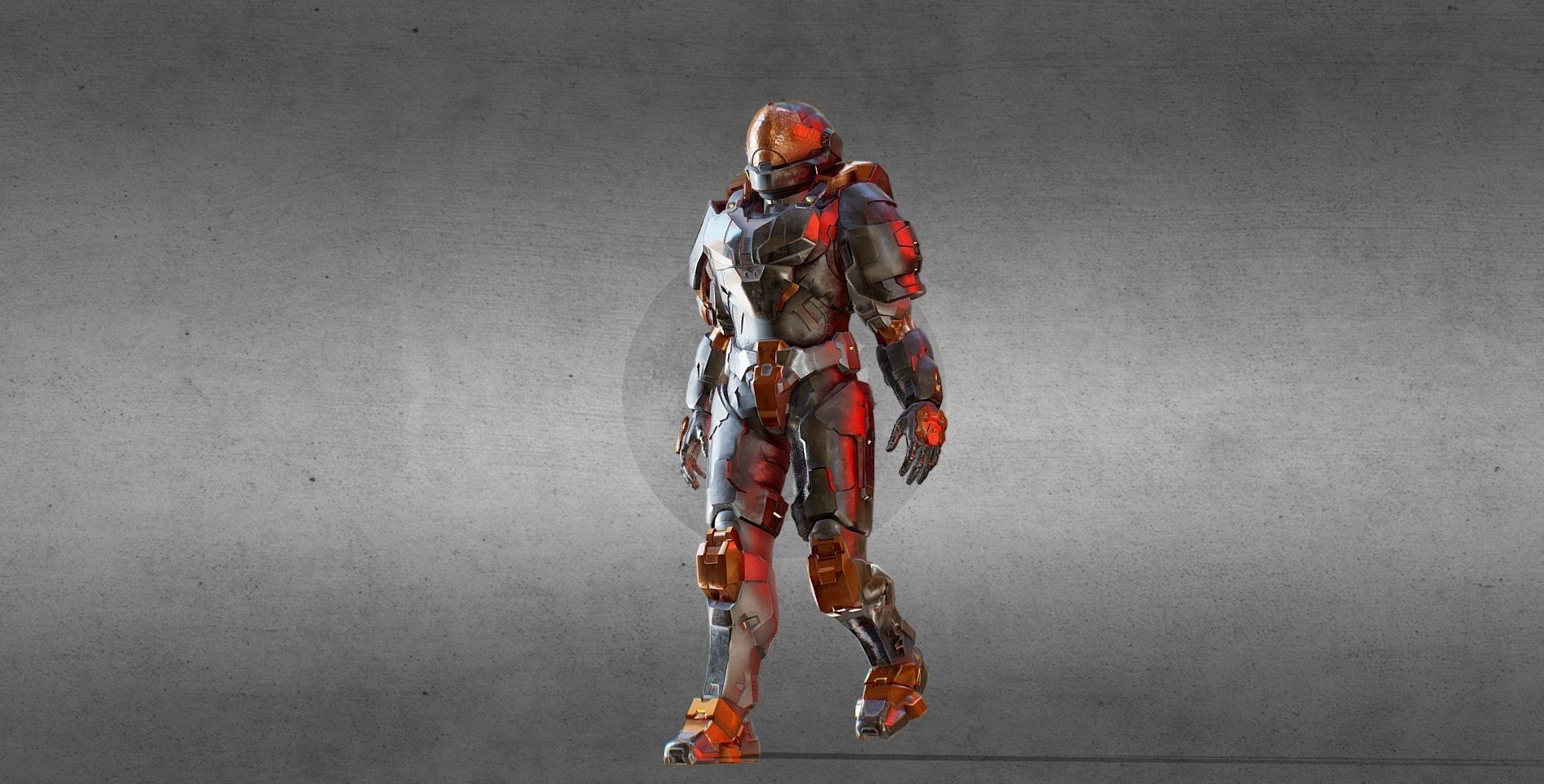 Armored Character game ready Low-poly 3D model_2