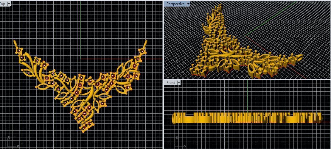 Tanmaniya Necklace 3dm and stl file 3D print model_1