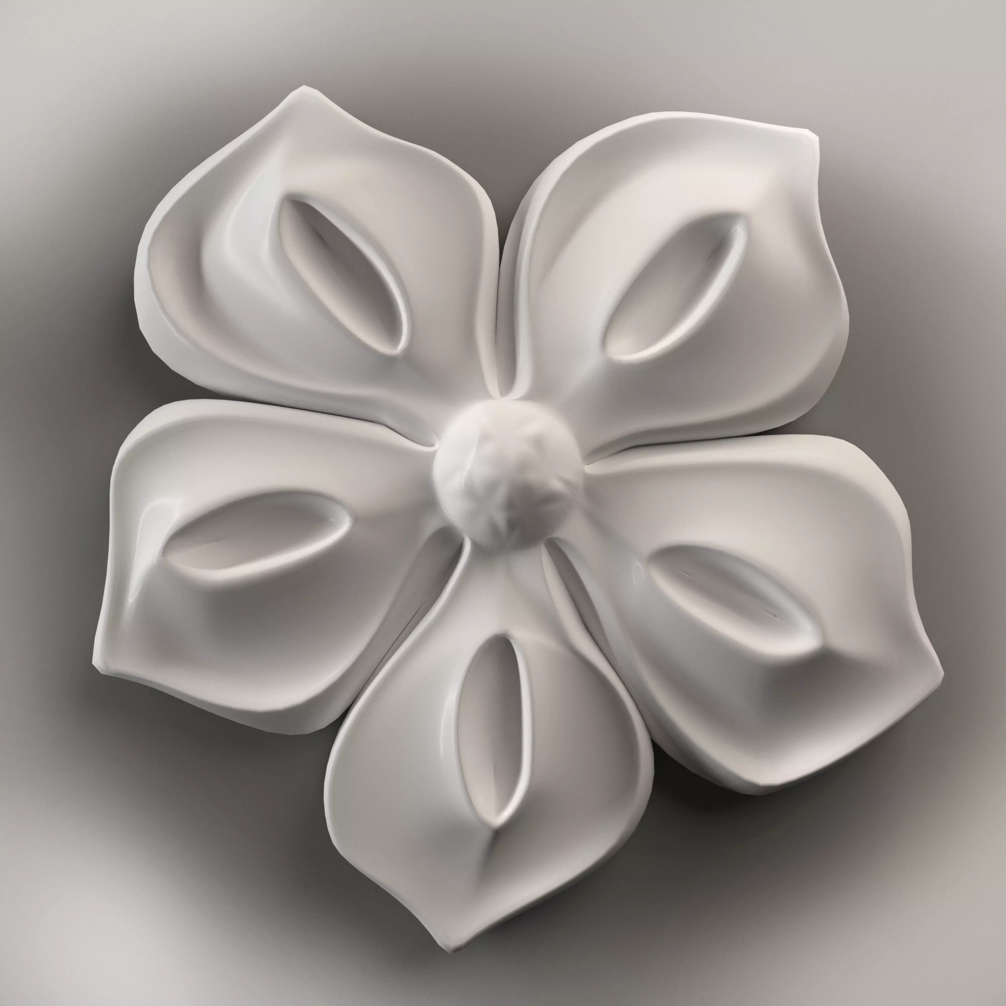 3D stl model of a flower for CNC router Free 3D print model_0