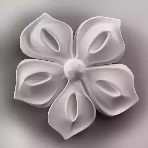 3D stl model of a flower for CNC router 