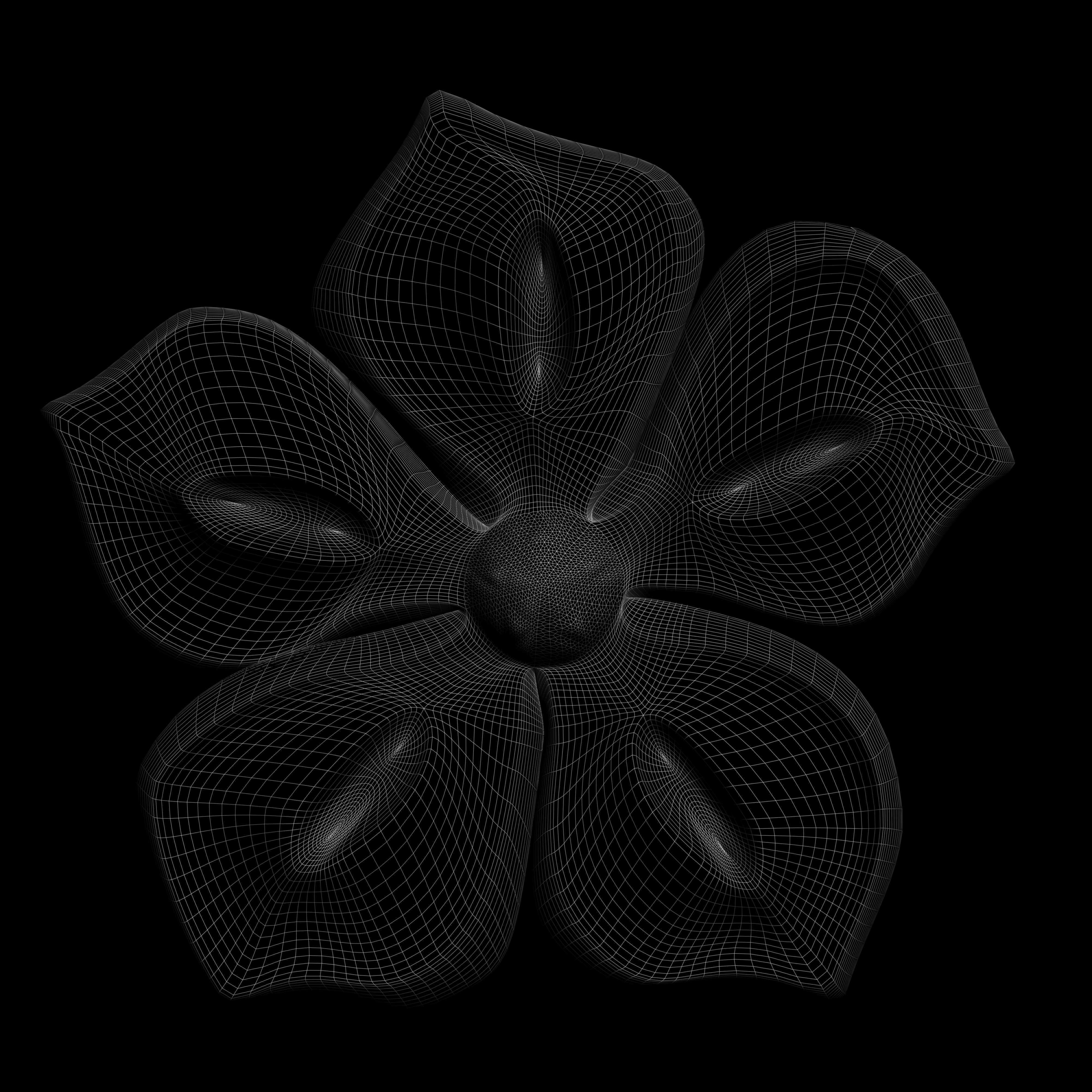 3D stl model of a flower for CNC router Free 3D print model_2