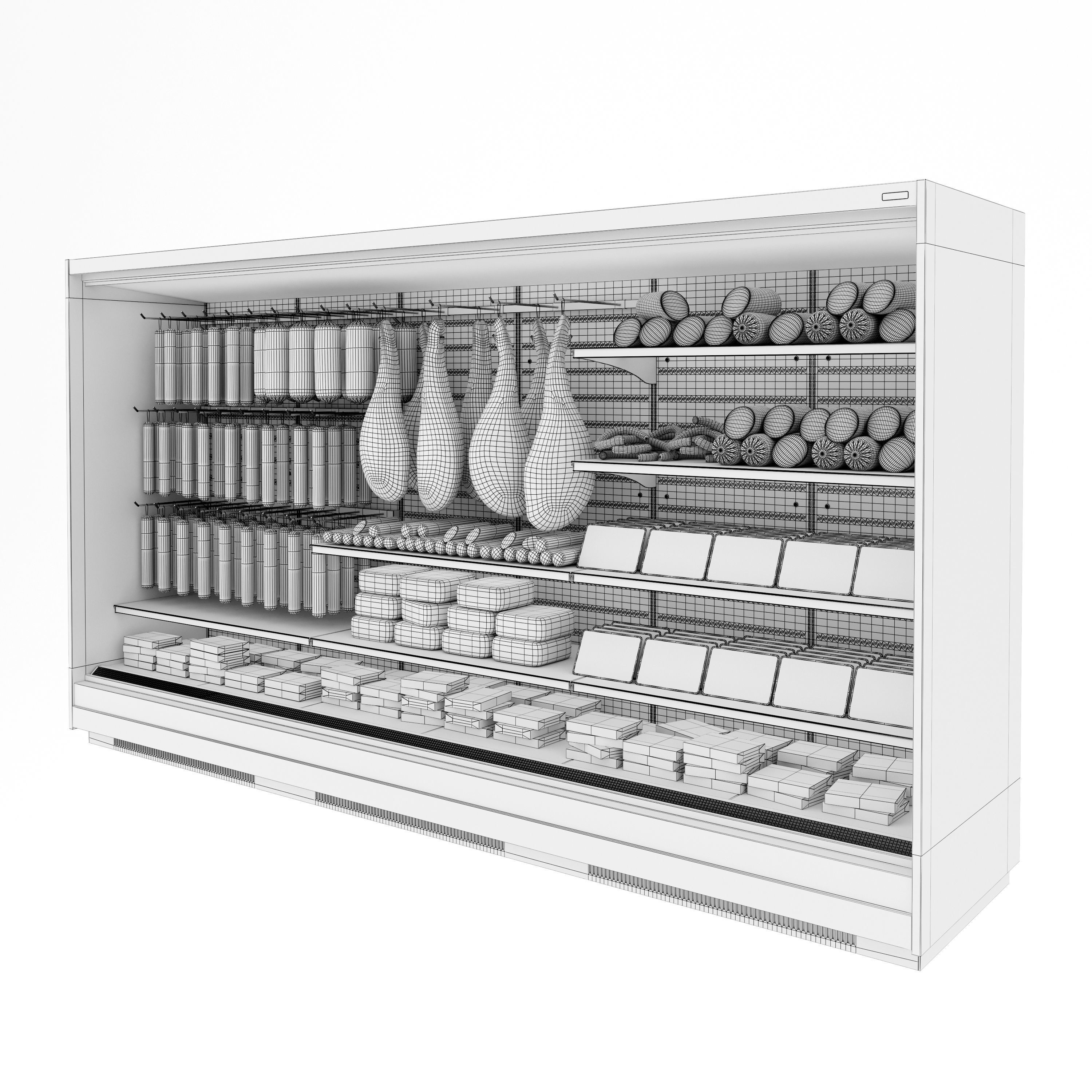 Refrigerated showcase Berlino meat 3D model_5