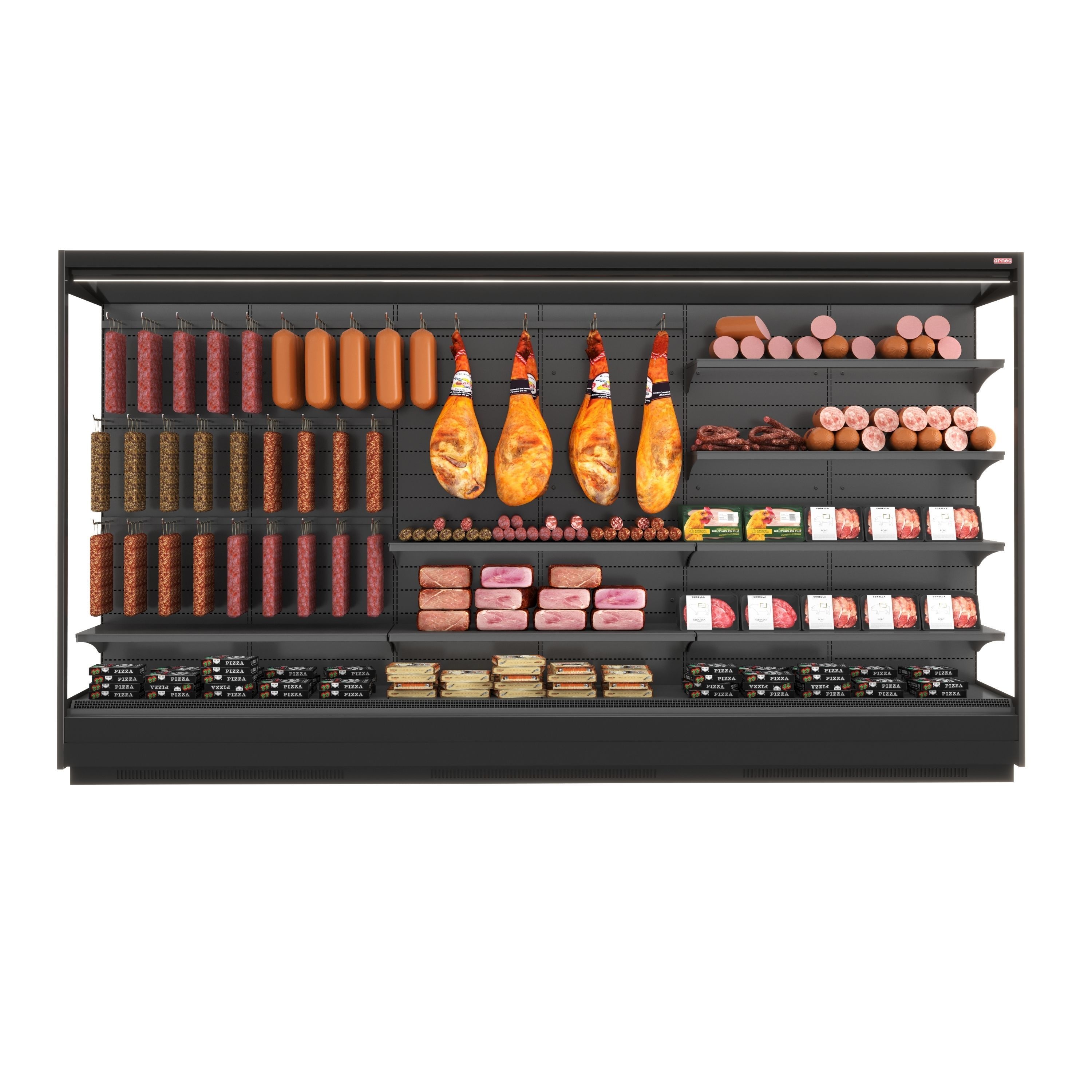 Refrigerated showcase Berlino meat 3D model_1