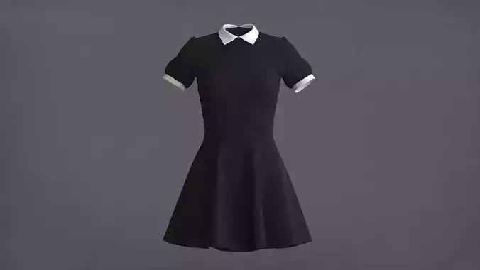 Collar Dress 3D Model