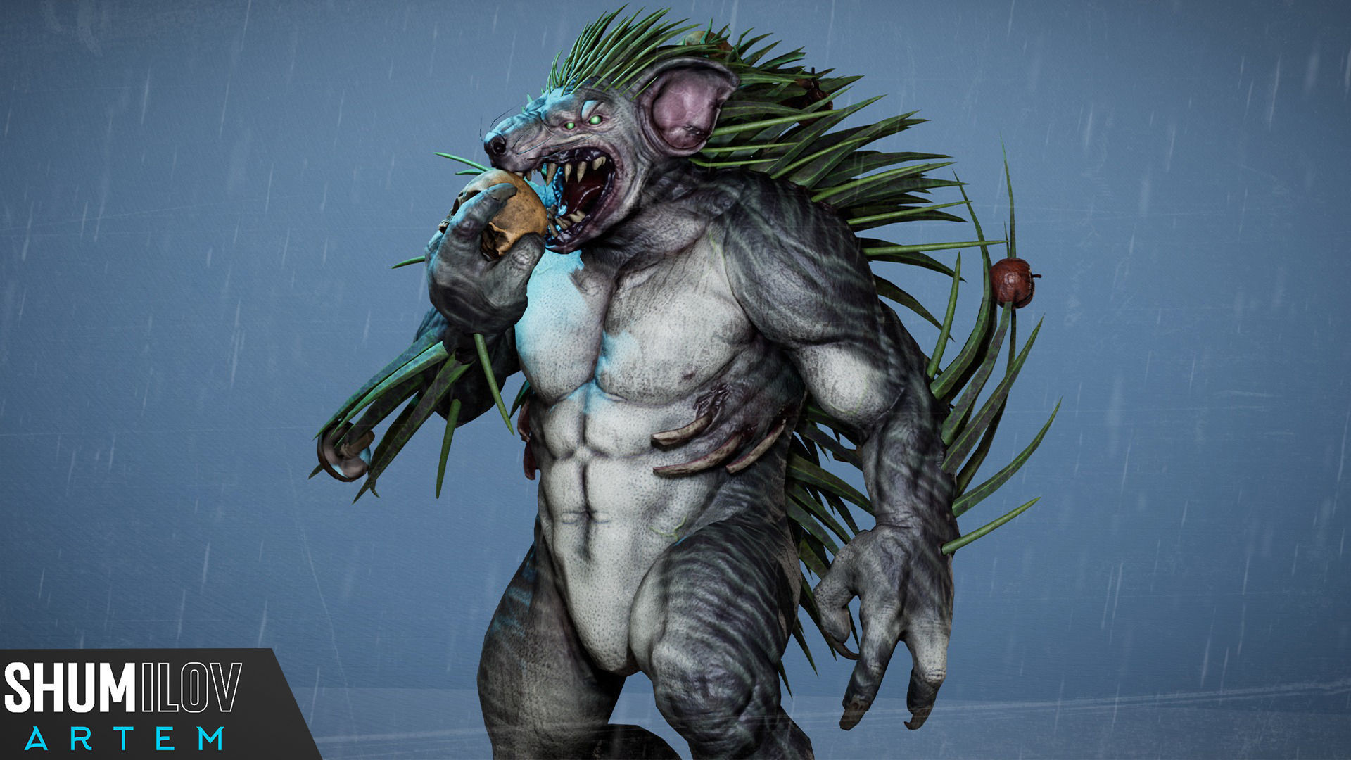 MutantHedgehog Low-poly 3D model_7