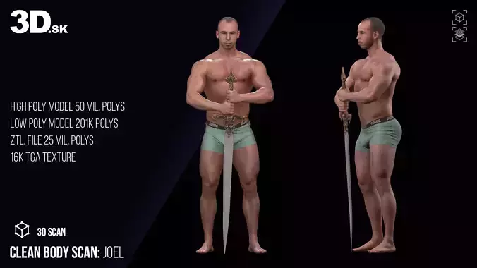Cleaned 3D Body Scan Joel Underwear