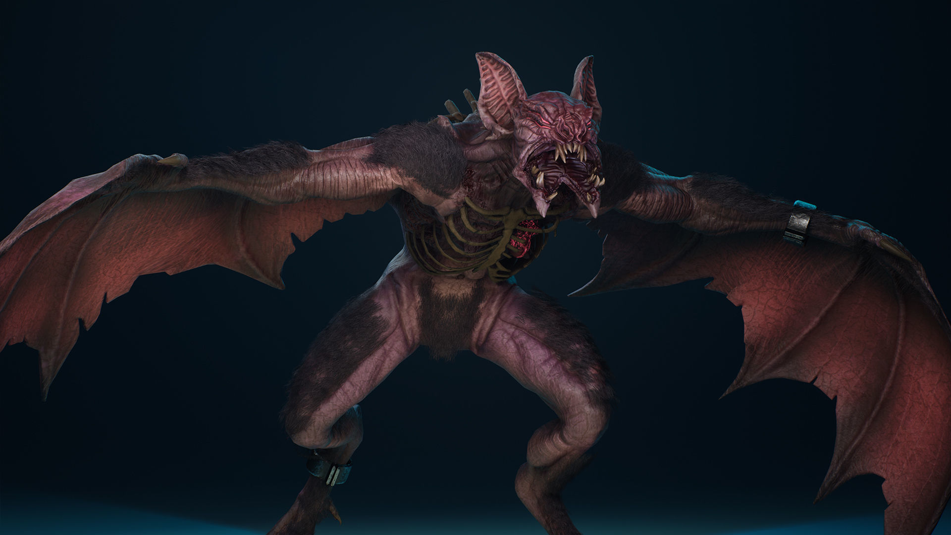 MutantBat Low-poly 3D model_6