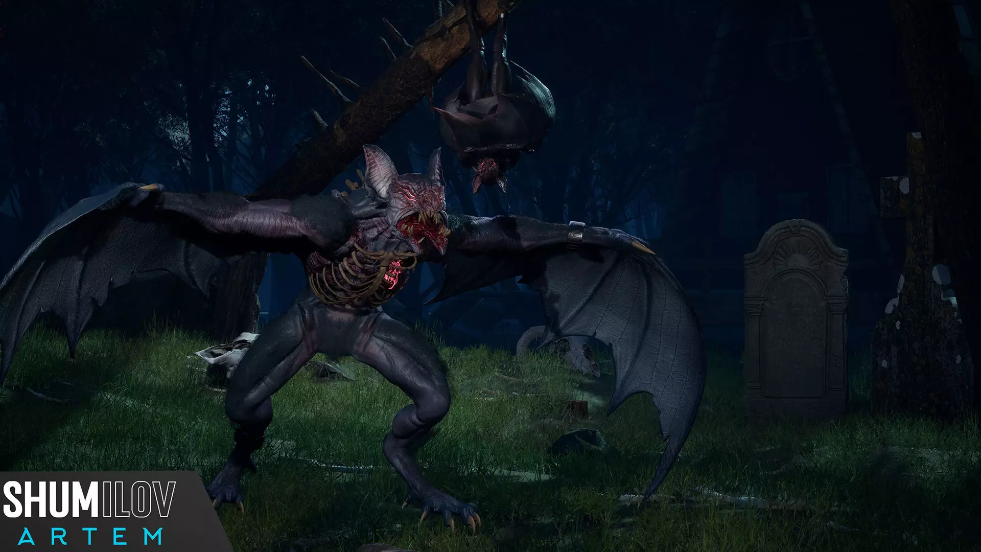 MutantBat Low-poly 3D model_0