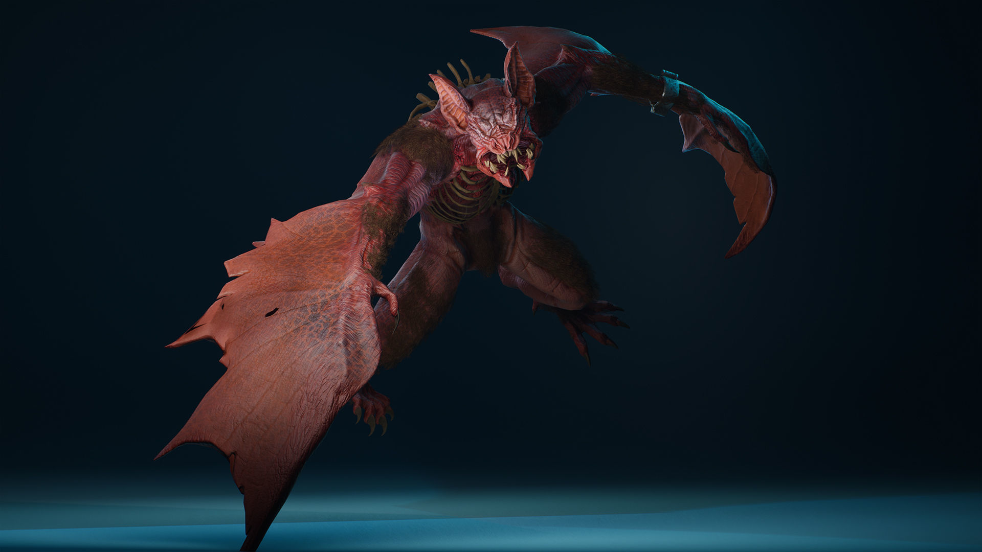 MutantBat Low-poly 3D model_11