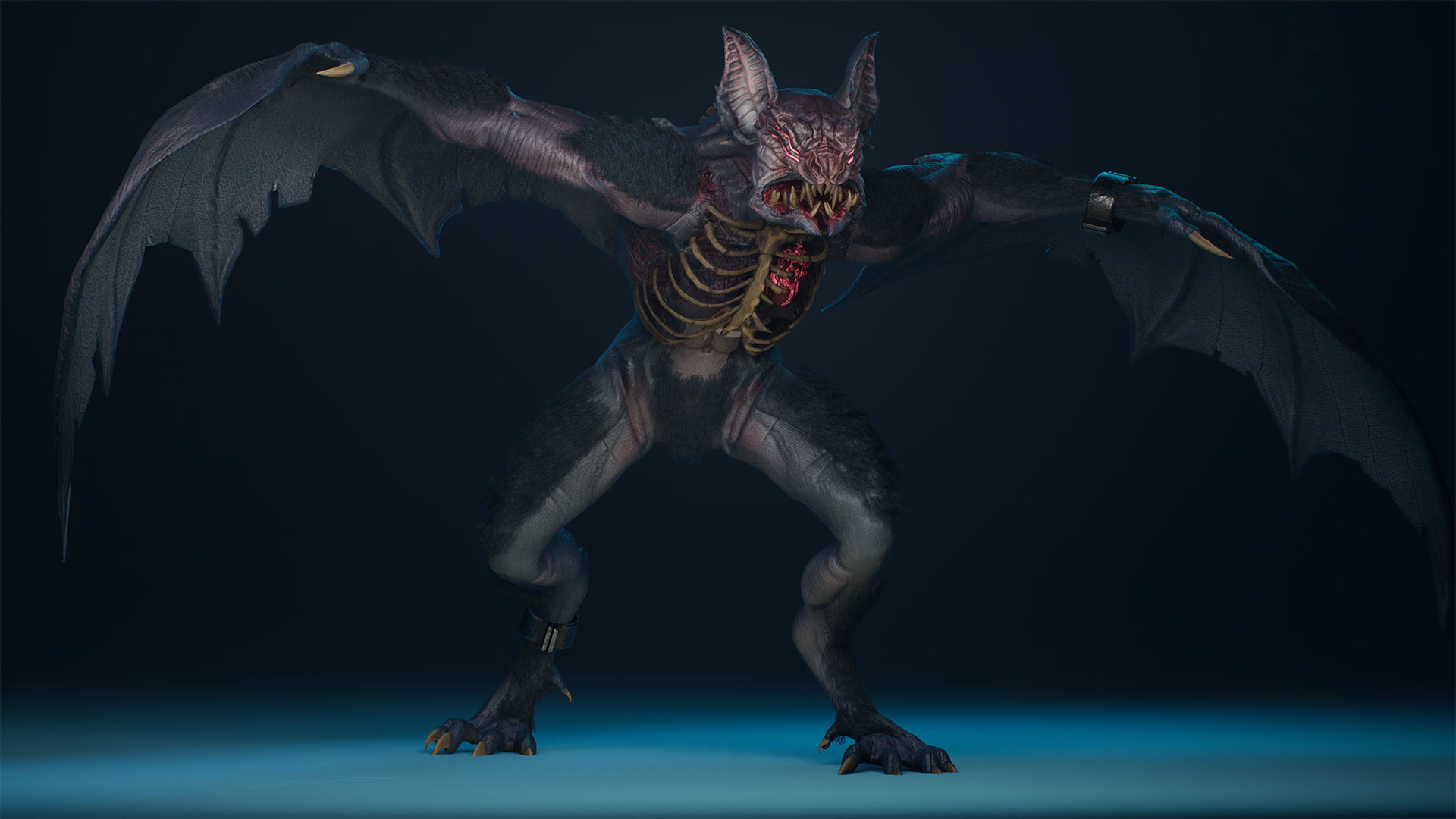 MutantBat Low-poly 3D model_4