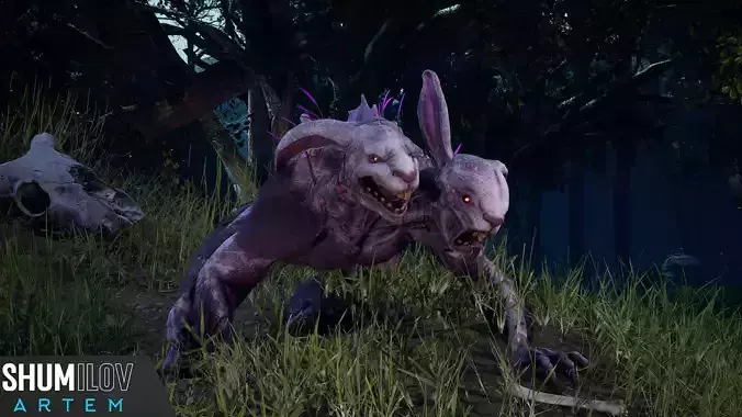 MutantRabbit Low-poly 3D model