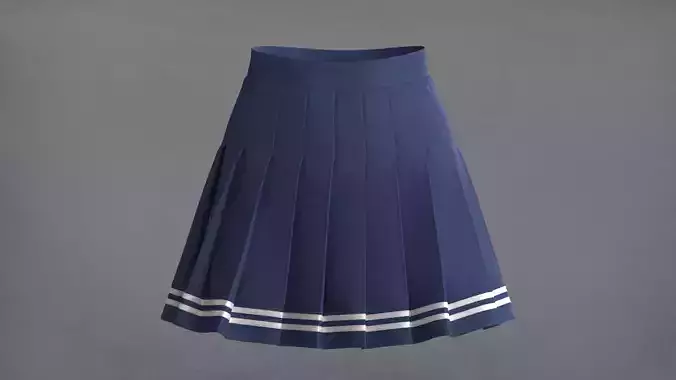 Pleated Tennis Skirt 3D Model