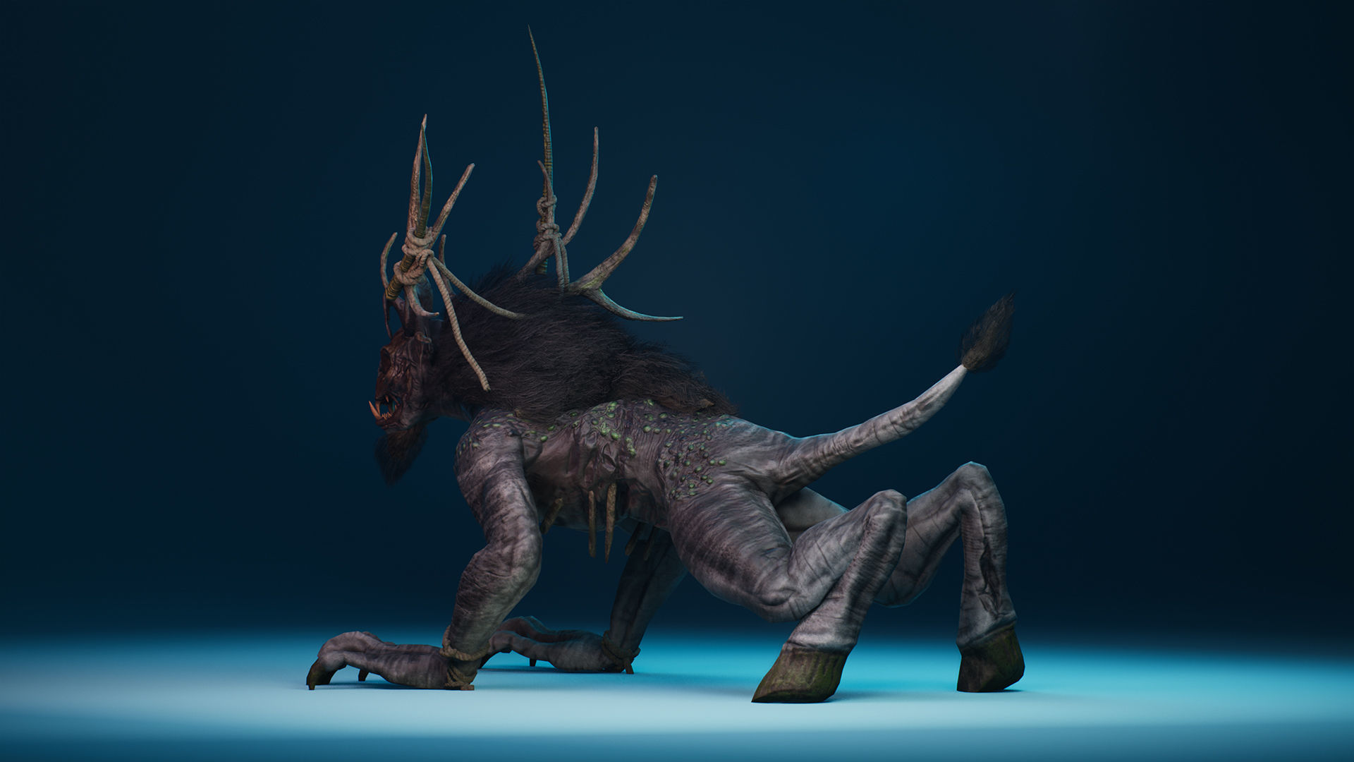MutantDeer Low-poly 3D model_3