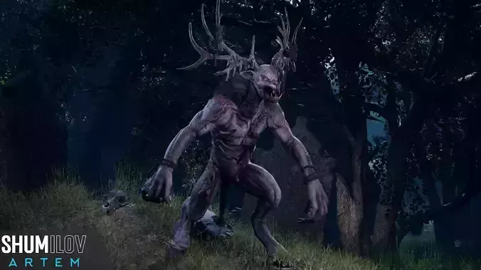 MutantDeer Low-poly 3D model