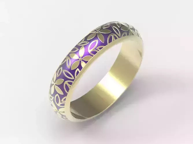 Ring Flowers Free 3D print model