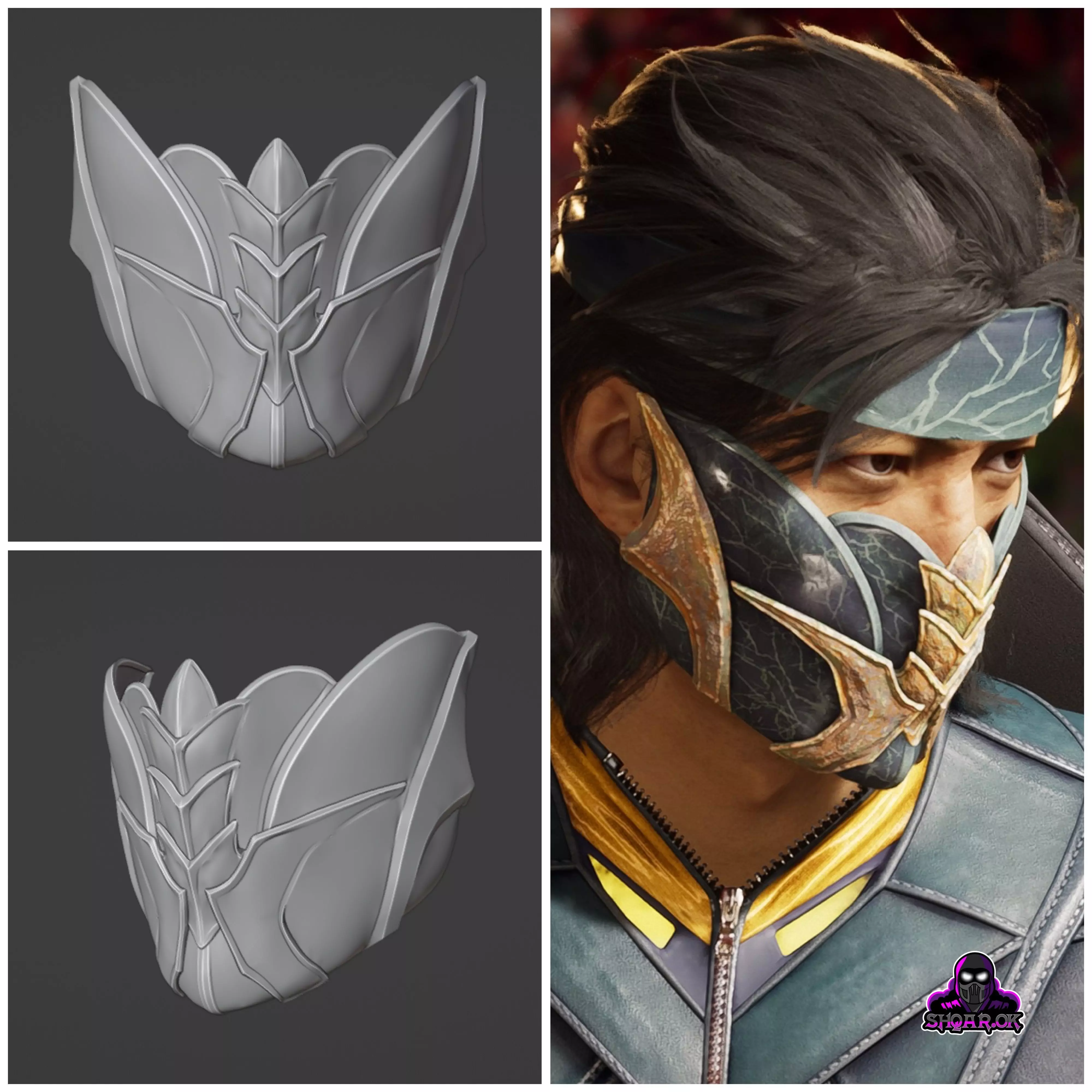 Takeda mask  from MK1 -  Killing Cousin 3D print model_0