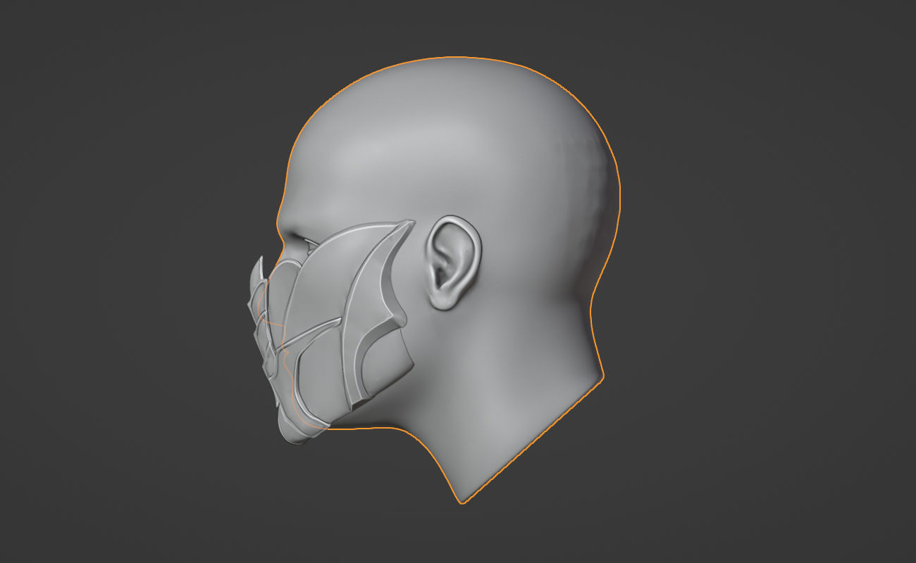 Takeda mask  from MK1 -  Killing Cousin 3D print model_2