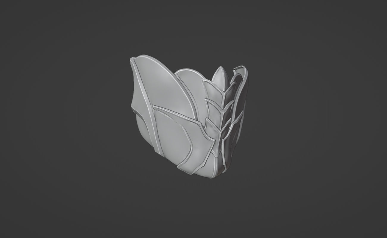 Takeda mask  from MK1 -  Killing Cousin 3D print model_6