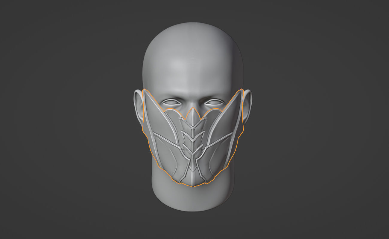 Takeda mask  from MK1 -  Killing Cousin 3D print model_1