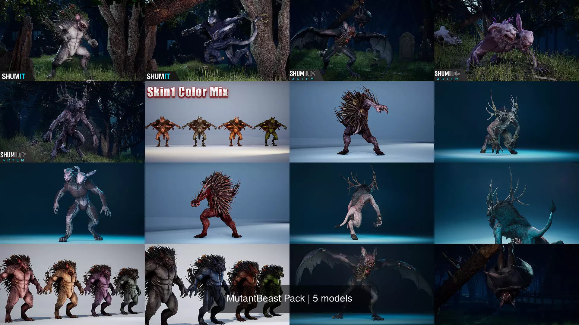 MutantBeast Pack 3D Model Collection_6