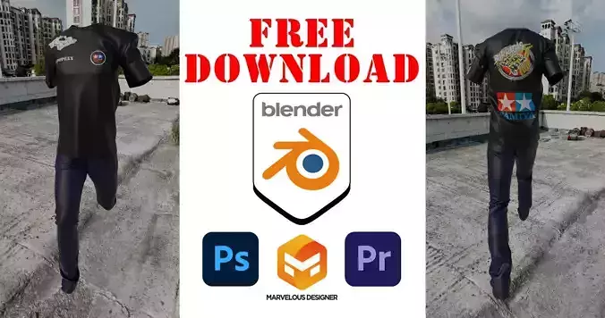 FREE Microfiber Shirt Walking Animation