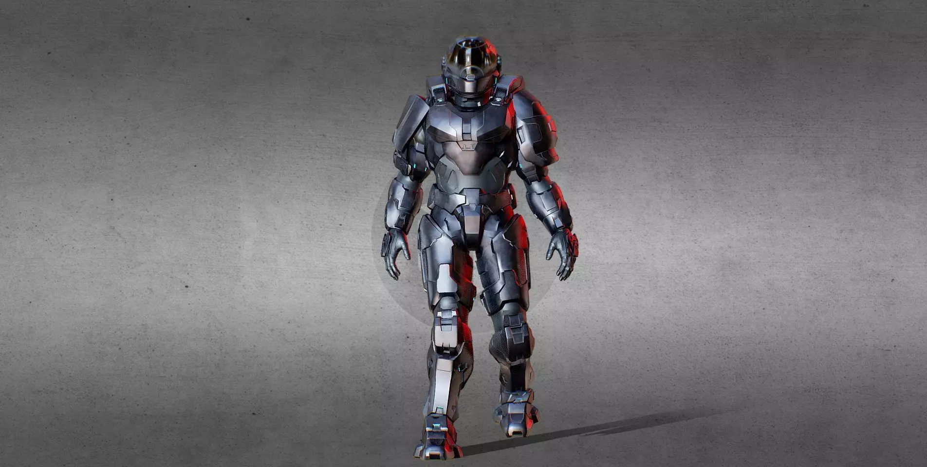 Armored Character game Ready Low-poly 3D model_0