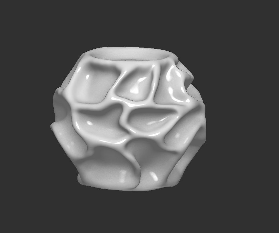 planter vases carved geometric 3D print model_4