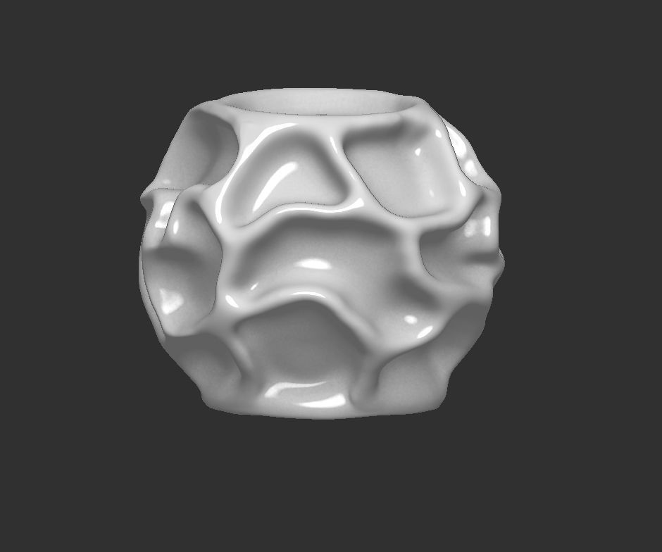 planter vases carved geometric 3D print model_3