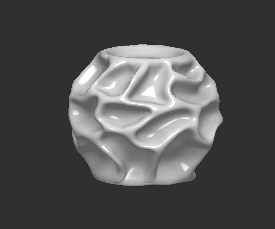 planter vases carved geometric 3D print model_1