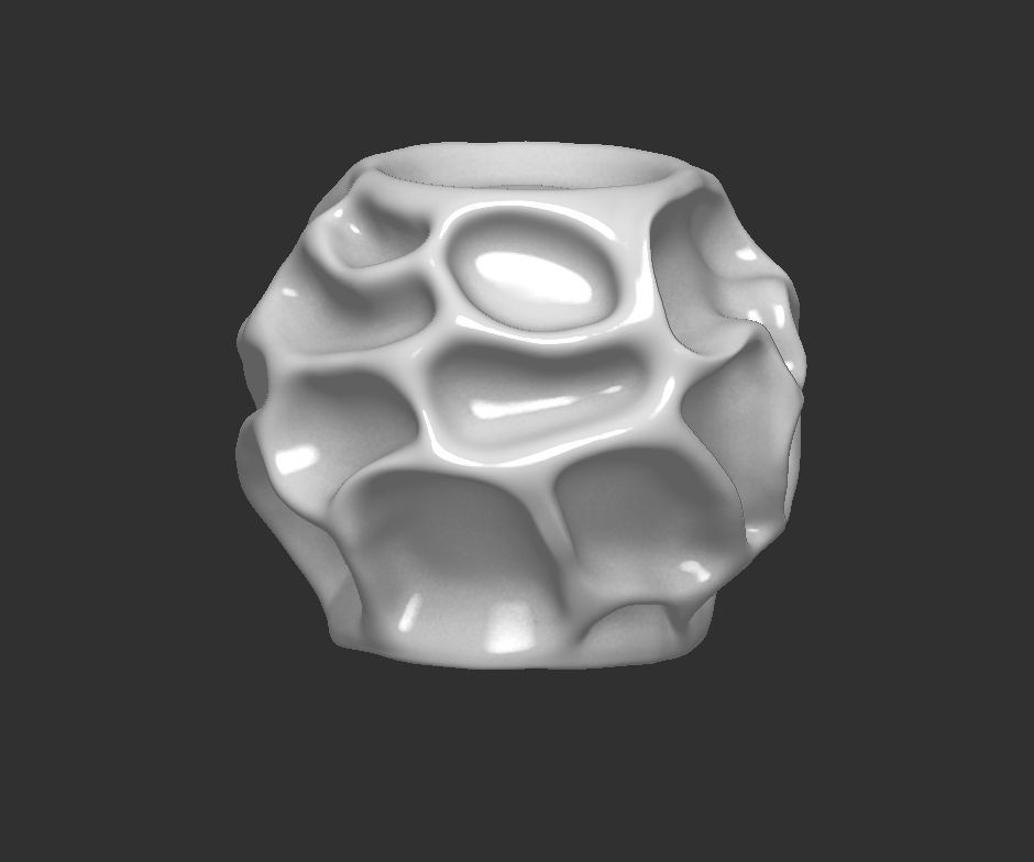 planter vases carved geometric 3D print model_2