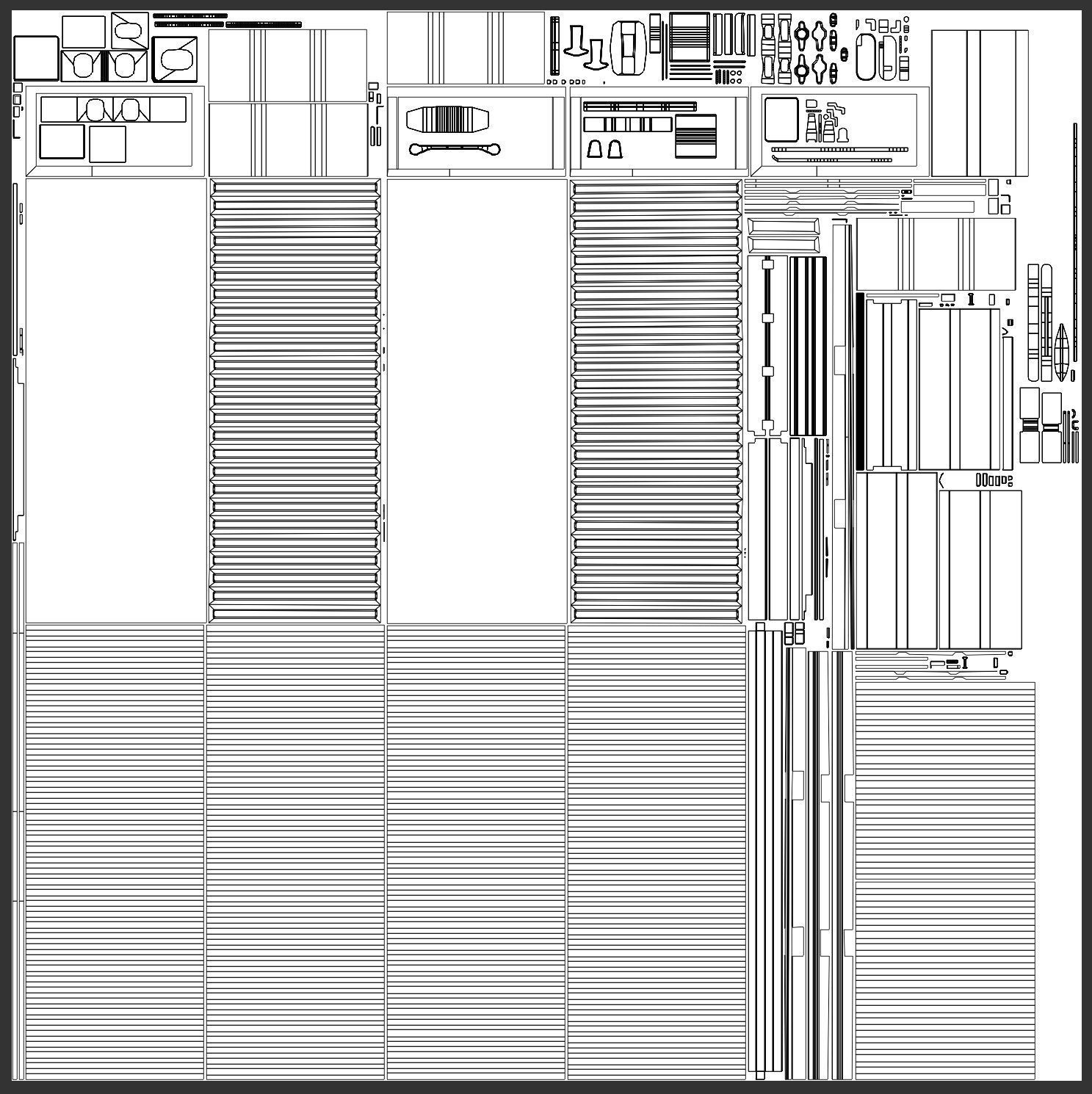20ft Shipping Container clean dirty color variation Low-poly 3D model_11