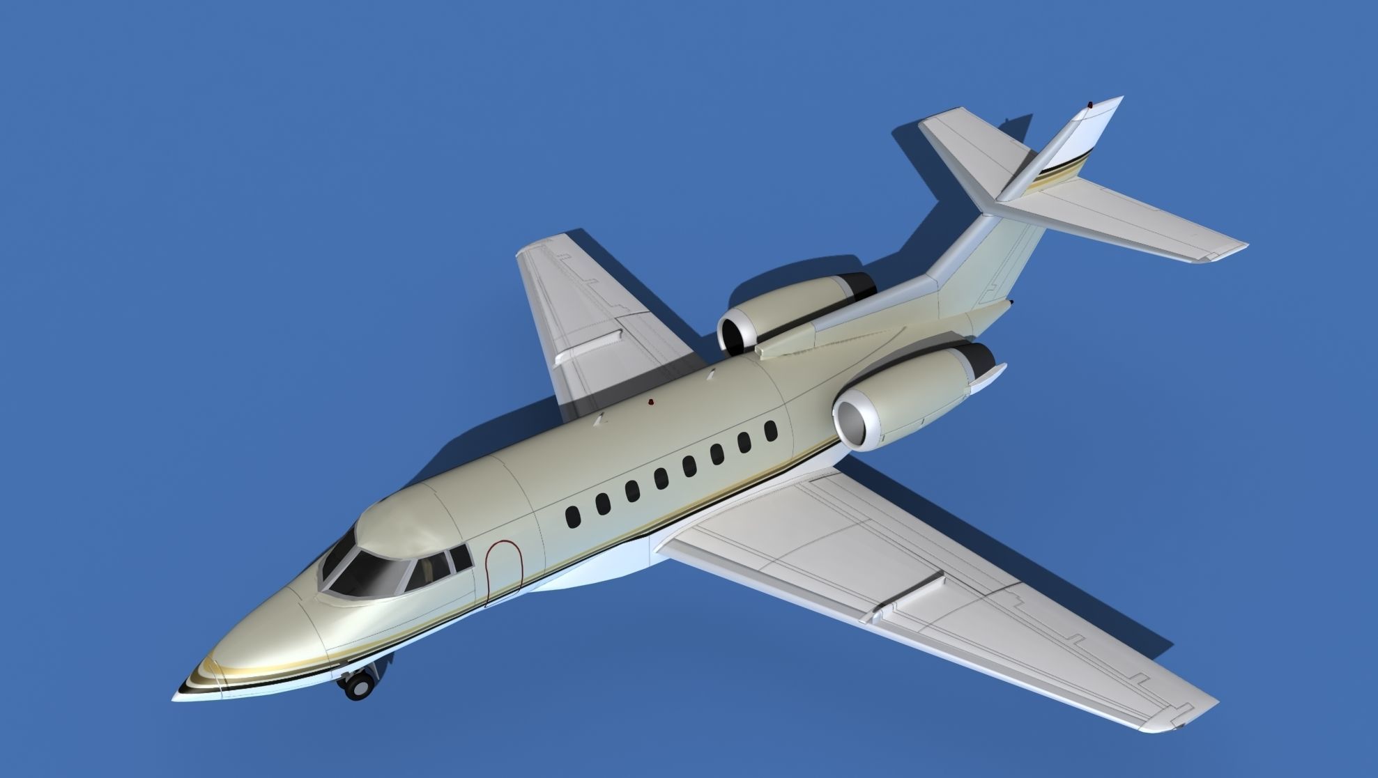Hawker Siddley 1000 V03 3D model_10