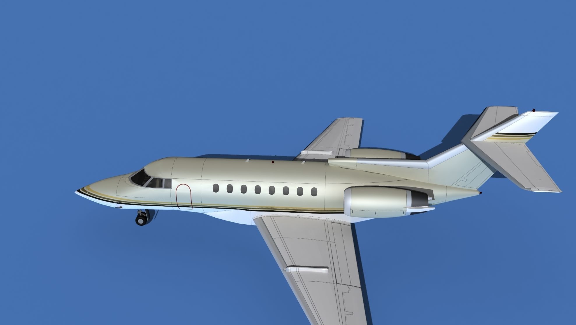 Hawker Siddley 1000 V03 3D model_9