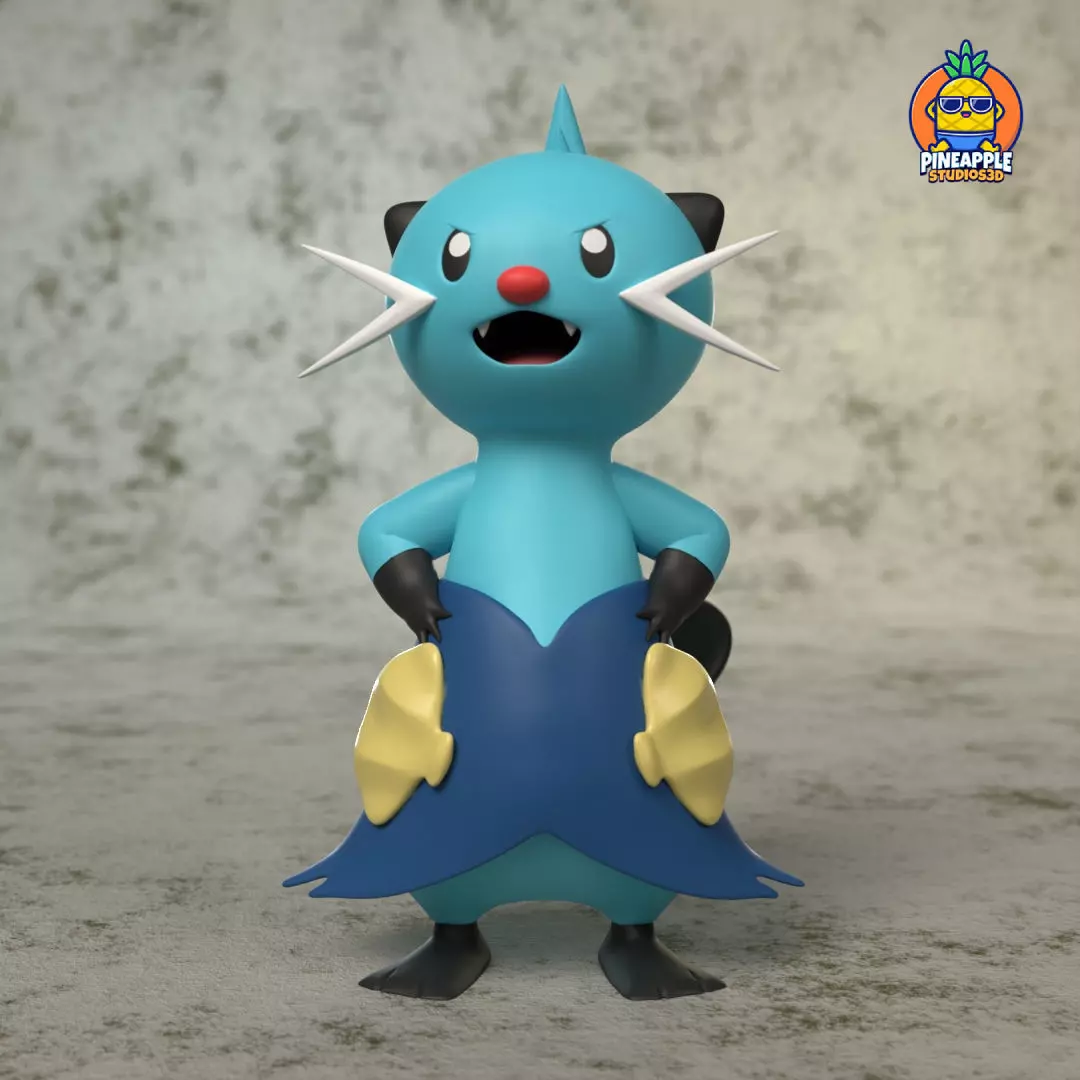 pokemon dewott 3D print model_0