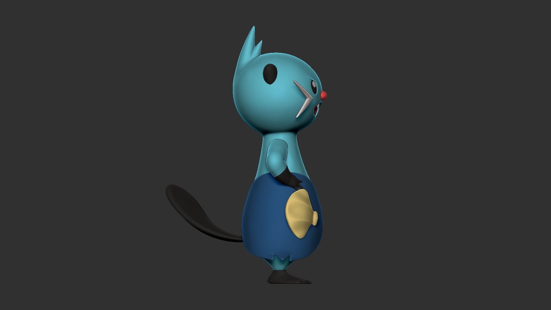 pokemon dewott 3D print model_3