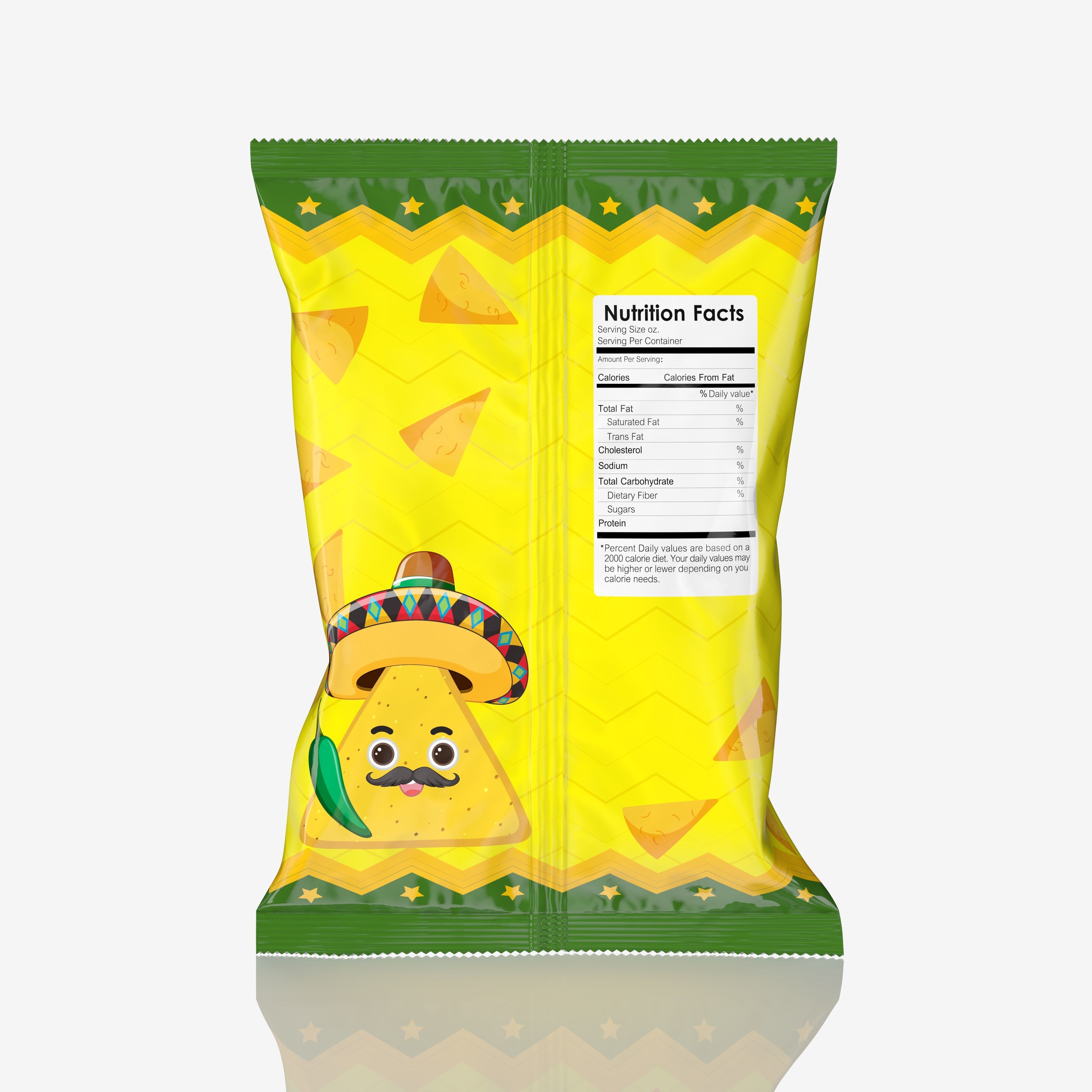 Nacho Chips Package Type 02 Low-poly 3D model_2
