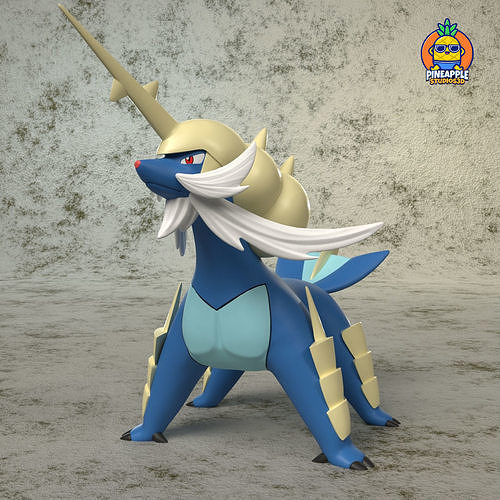 pokemon samurott 3D print model