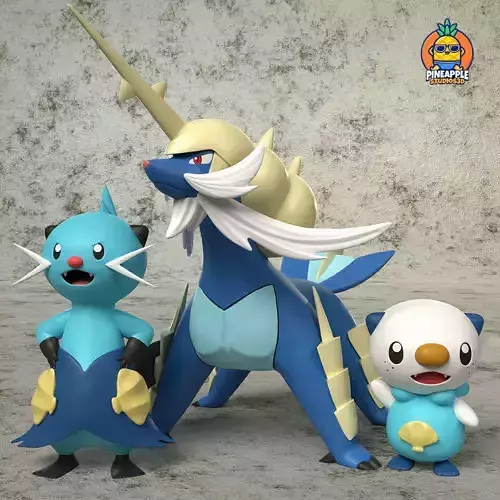 Pokemon oshawott evolution line 3D print model