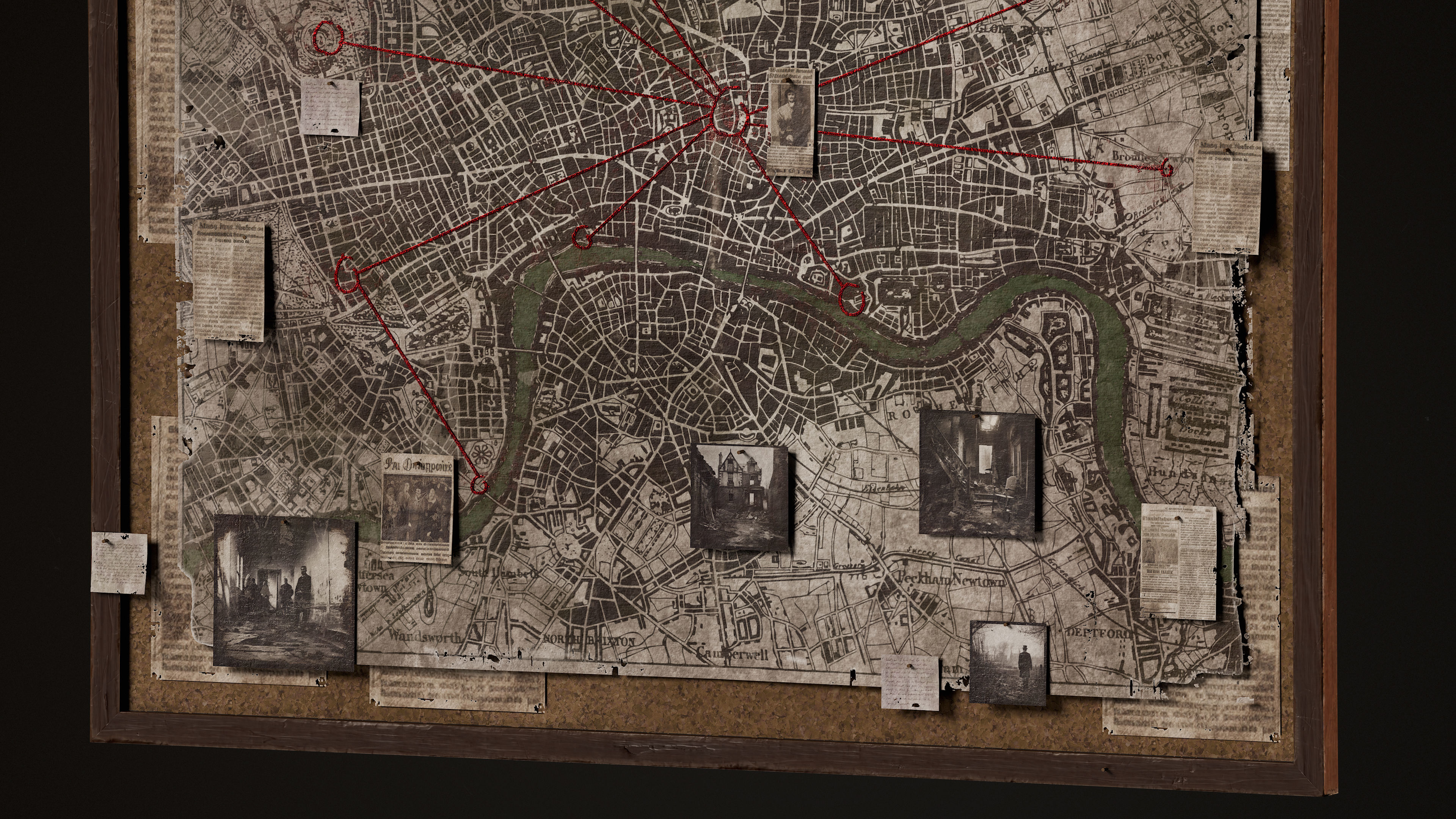 Detective Board Low-poly 3D model_10