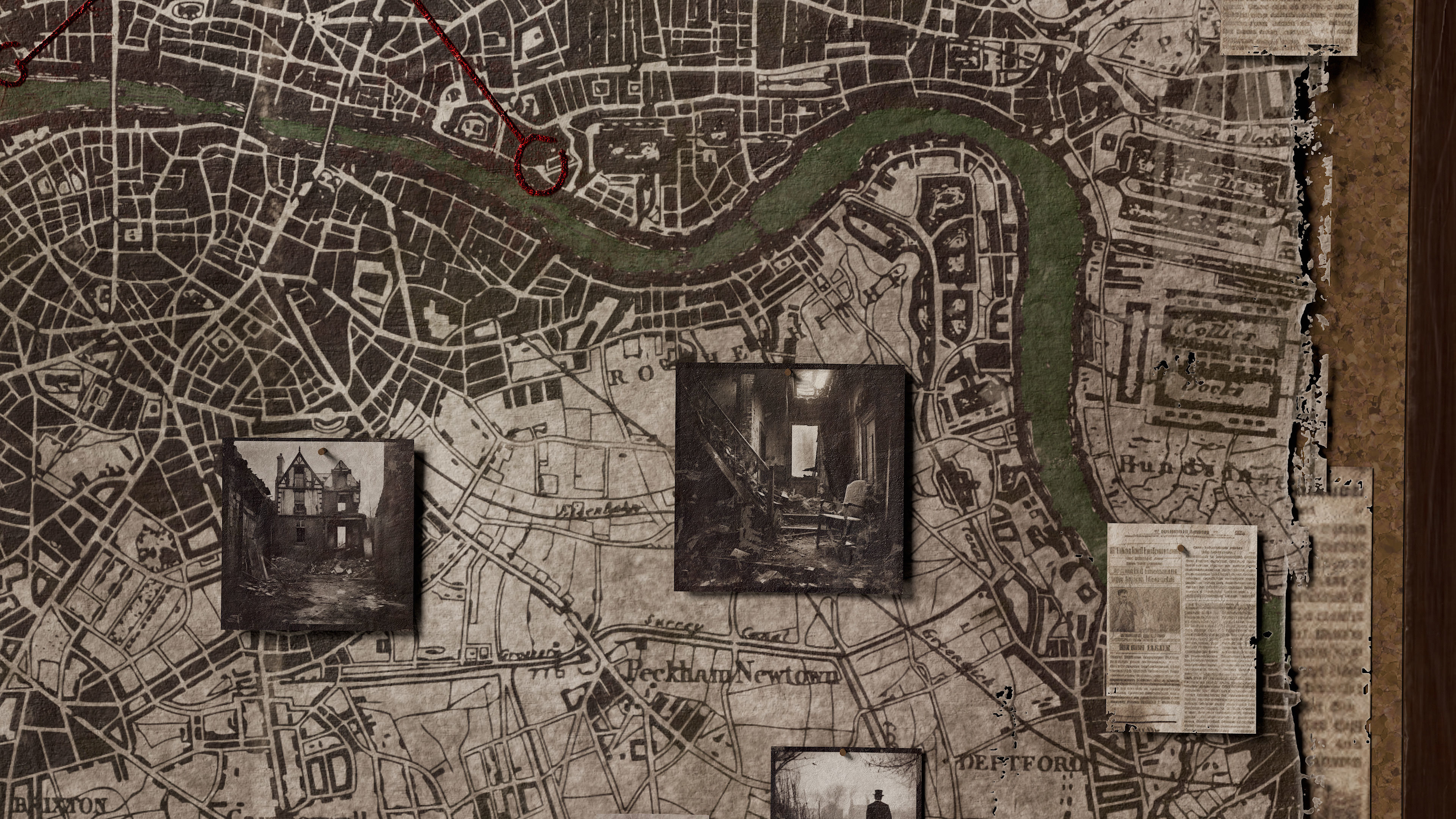 Detective Board Low-poly 3D model_6