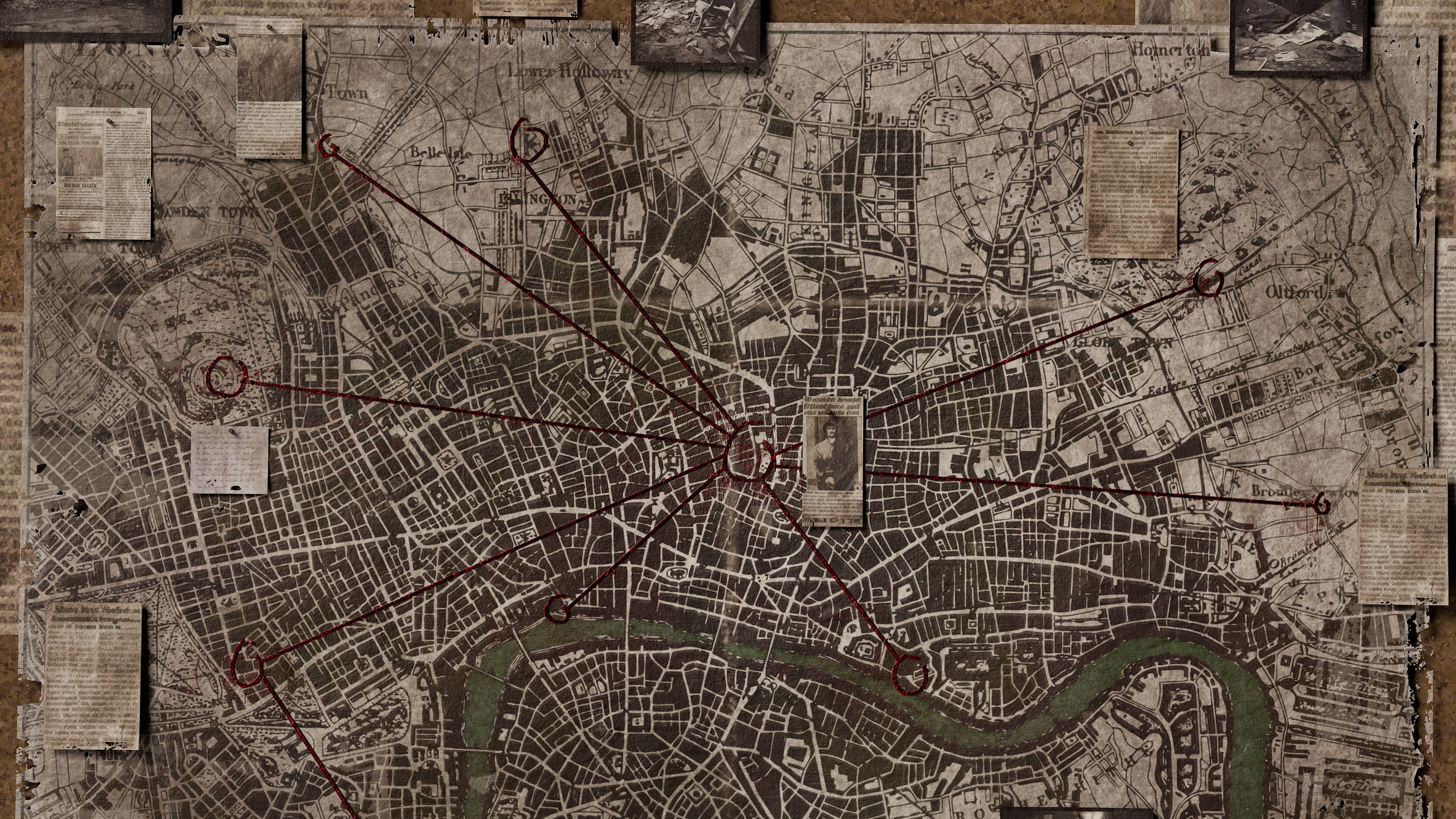 Detective Board Low-poly 3D model_2