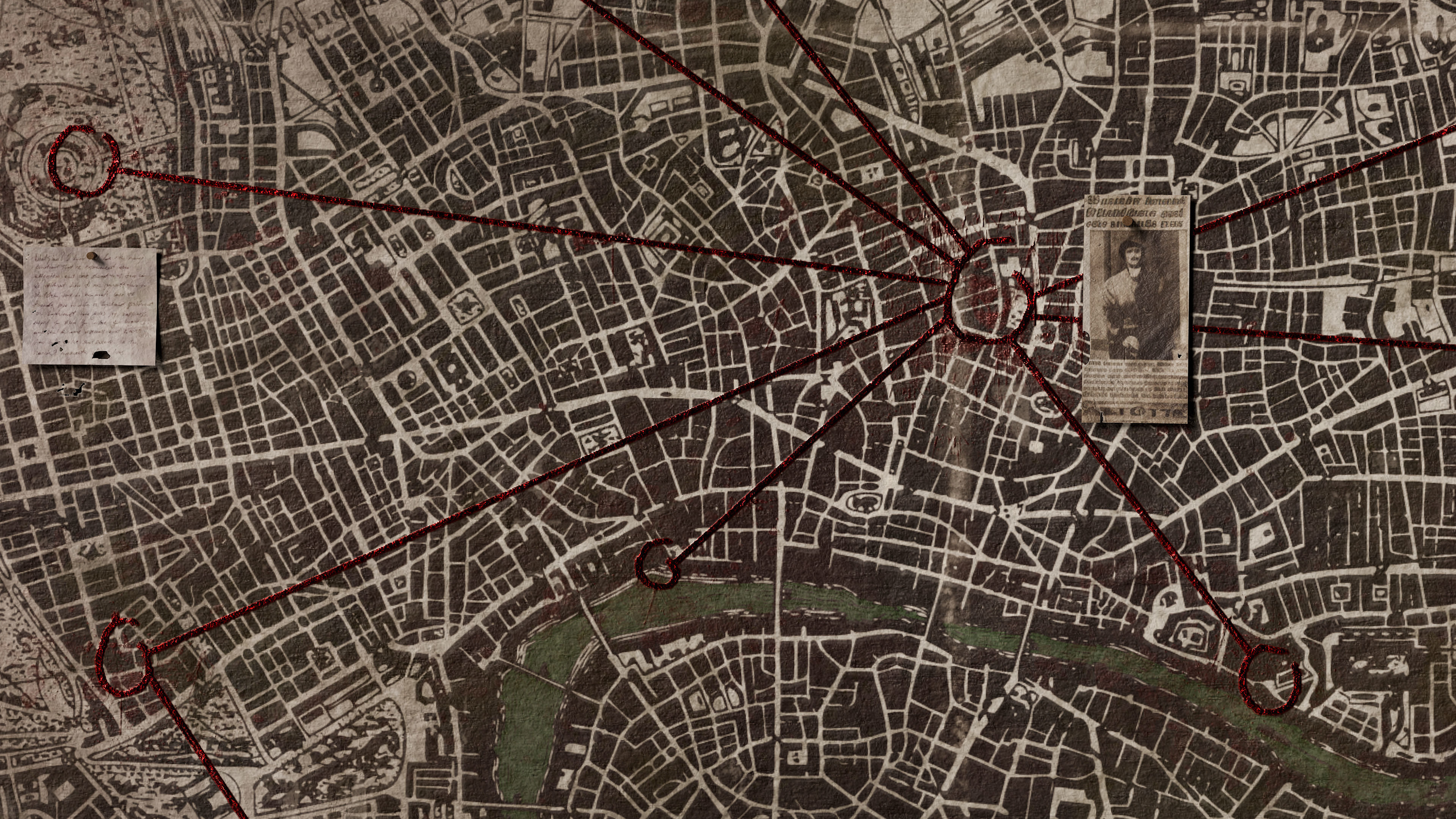 Detective Board Low-poly 3D model_4