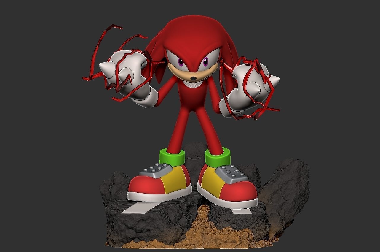 SONIC THE HEDGEHOG - knuckles 3D print model_1