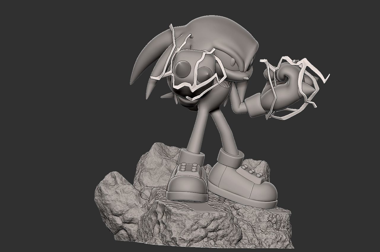 SONIC THE HEDGEHOG - knuckles 3D print model_4
